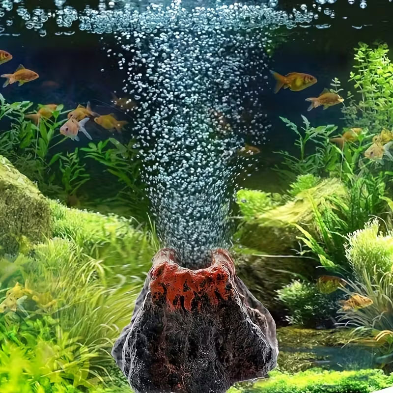 Aquarium Planted Seeds - Pierre à bulles volcanique pour aquariums,