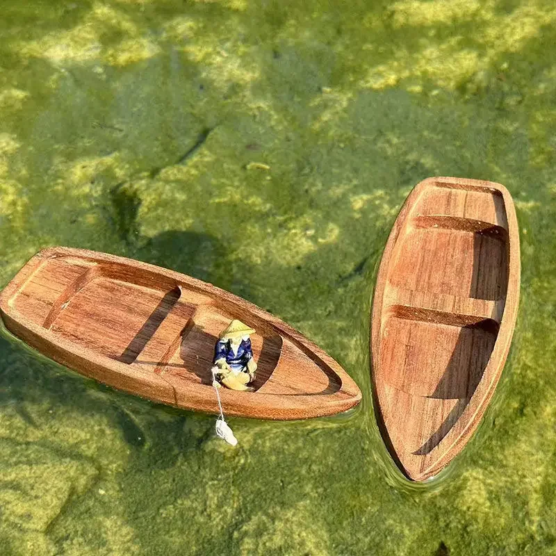 Aquarium Planted Seeds - Bateau en bois fait à la