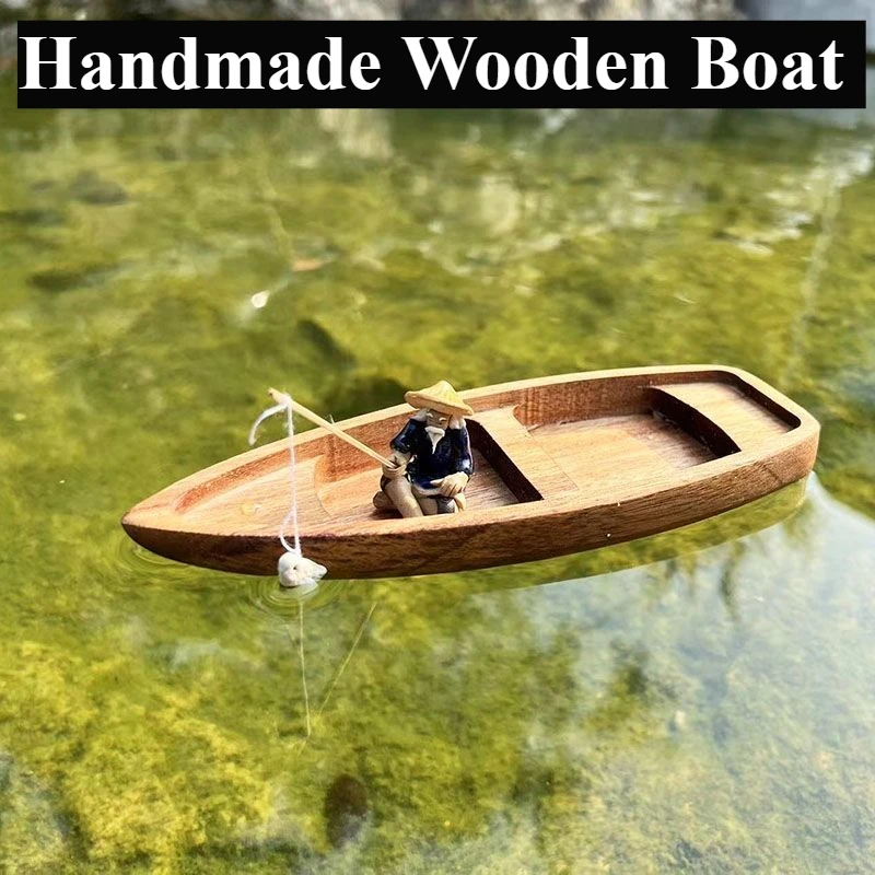 Bateau en bois fait à la main, - Aquarium Planted Seeds avis et prix