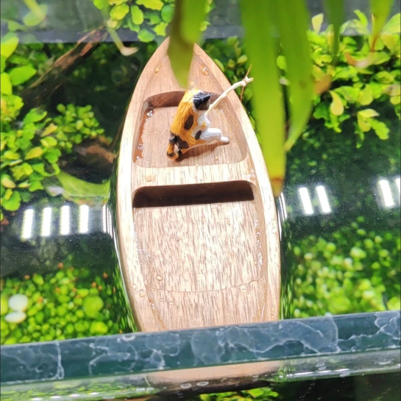 Bateau en bois fait à la main, - Aquarium Planted Seeds avis et prix