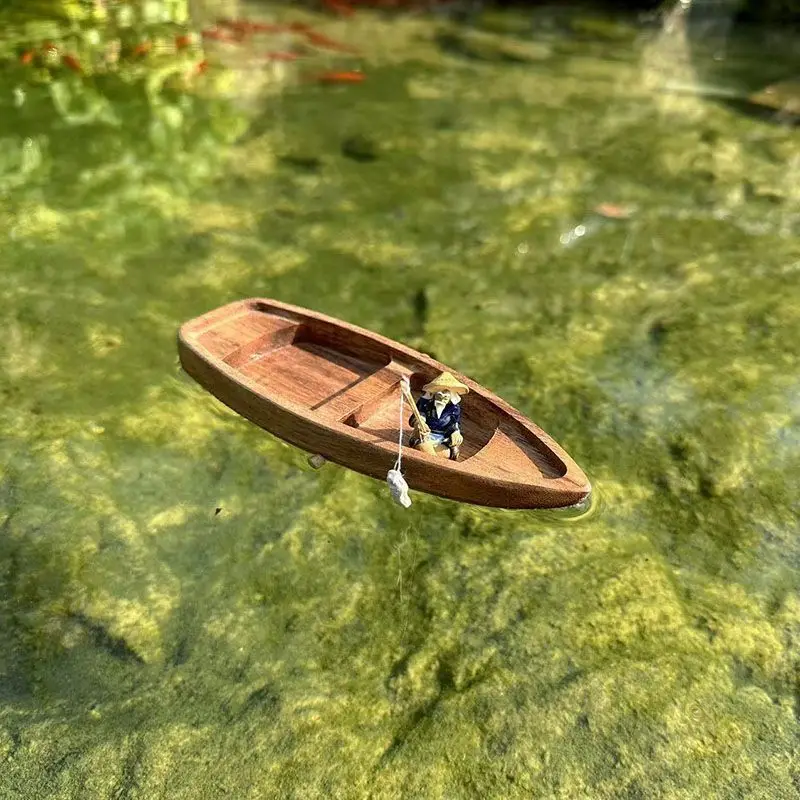 Bateau en bois fait à la main, - Aquarium Planted Seeds avis et prix